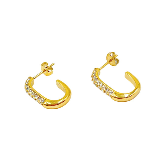 Rectangle Crystal Studs