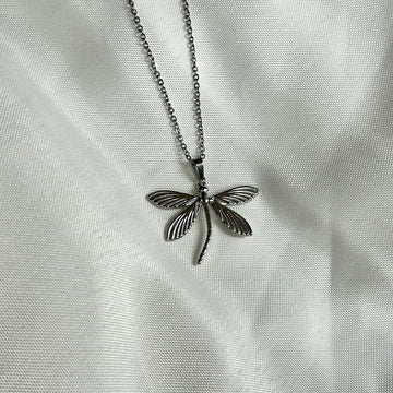 dragonfly necklace silver