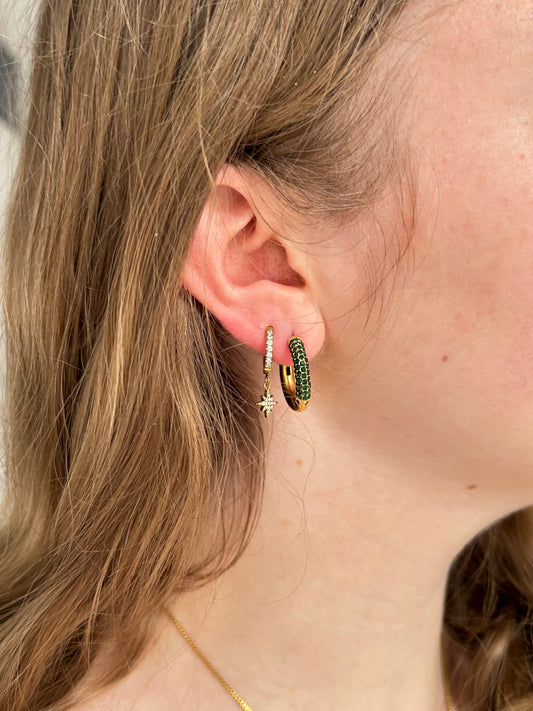 Crystal Star Hoops