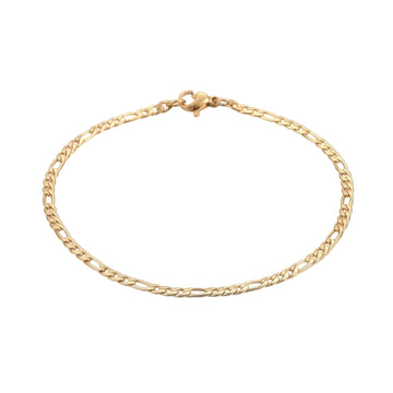 figaro chain bracelet gold