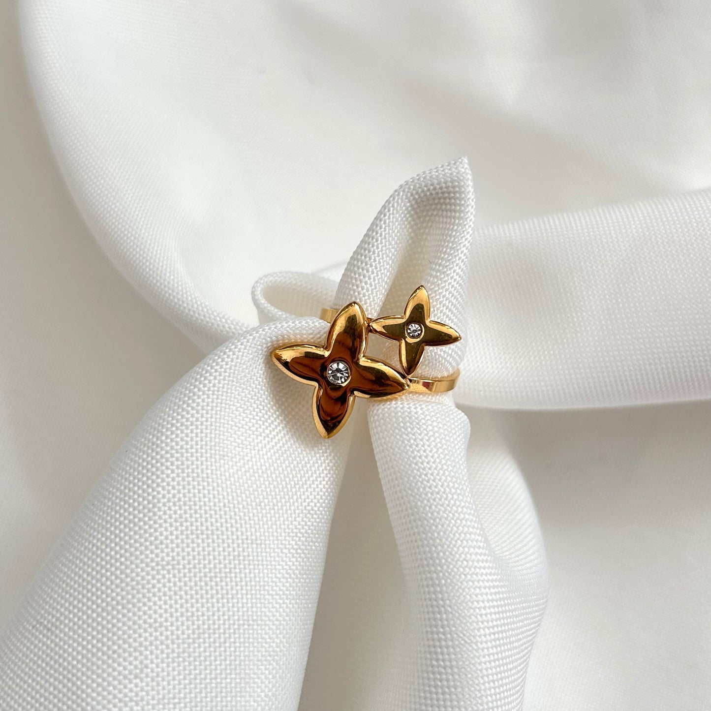 Double Star Ring Gold