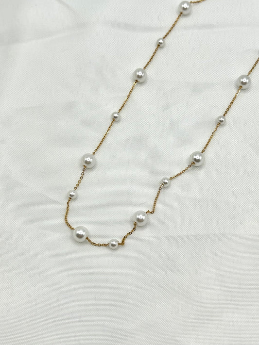 Multi Dainty Pearl Necklace