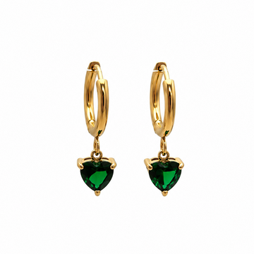 Tiny Heart Hoops Green