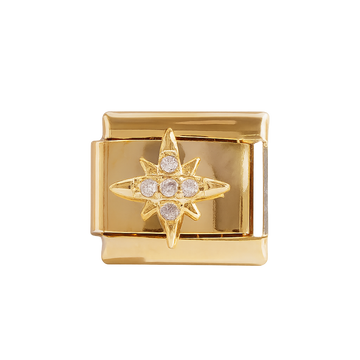 Crystal Star Italian Charm