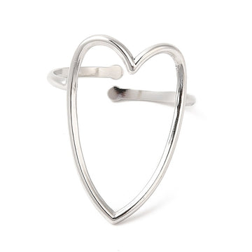 big silver heart ring