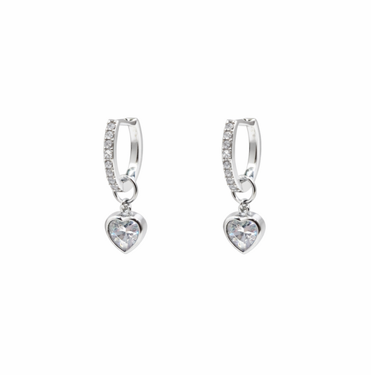 Crystal Heart Earrings