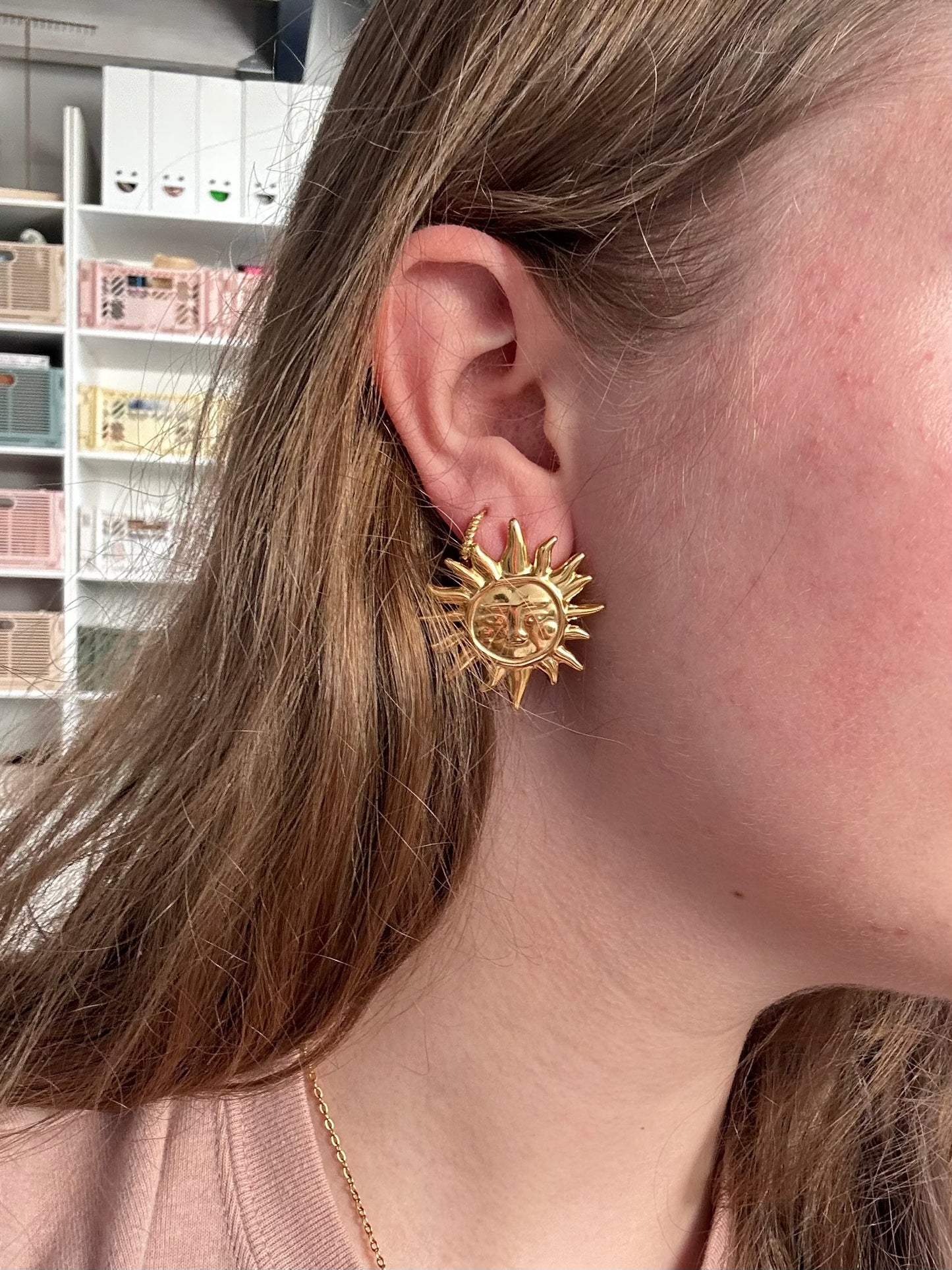 Sun Face Studs