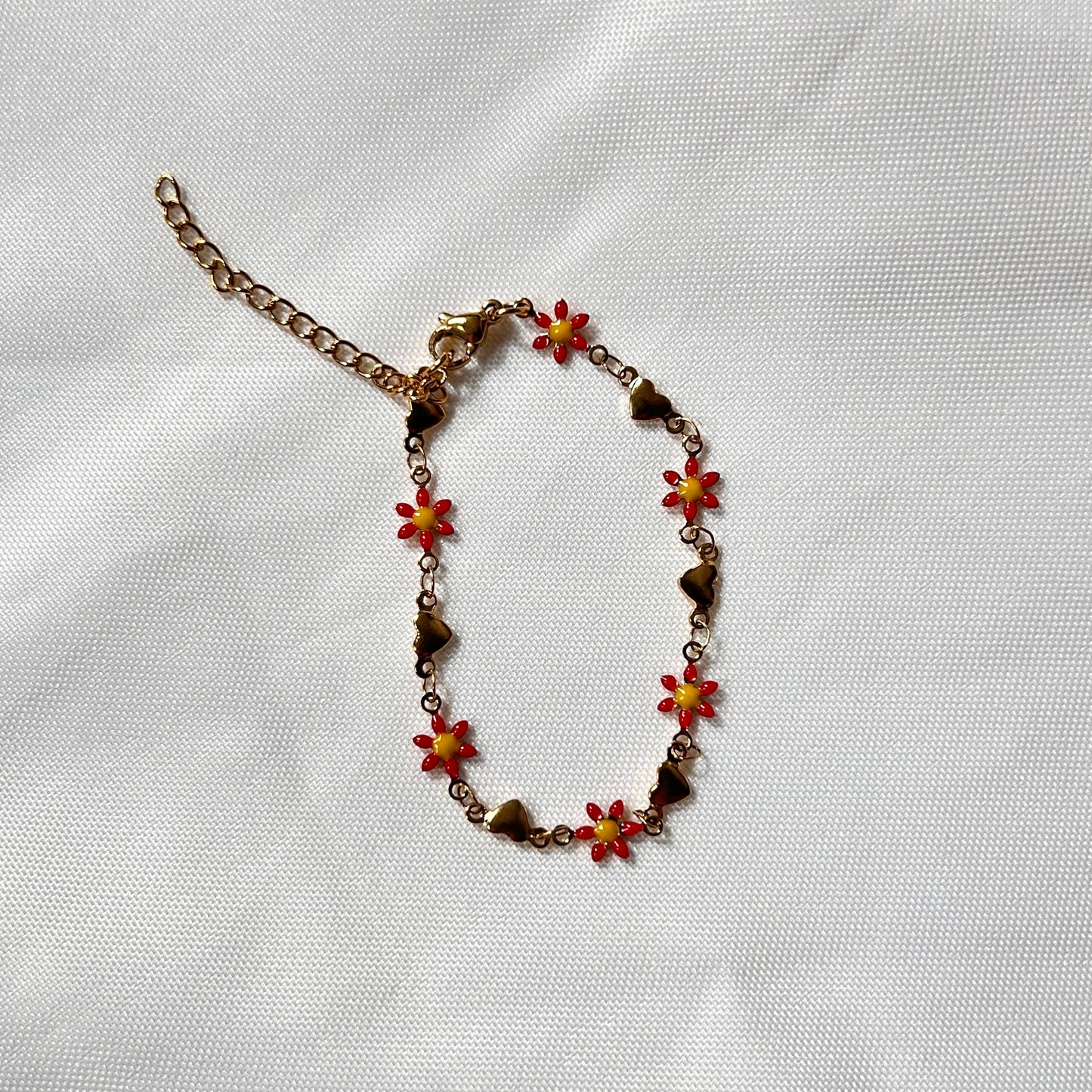 Flower Love Bracelet Red