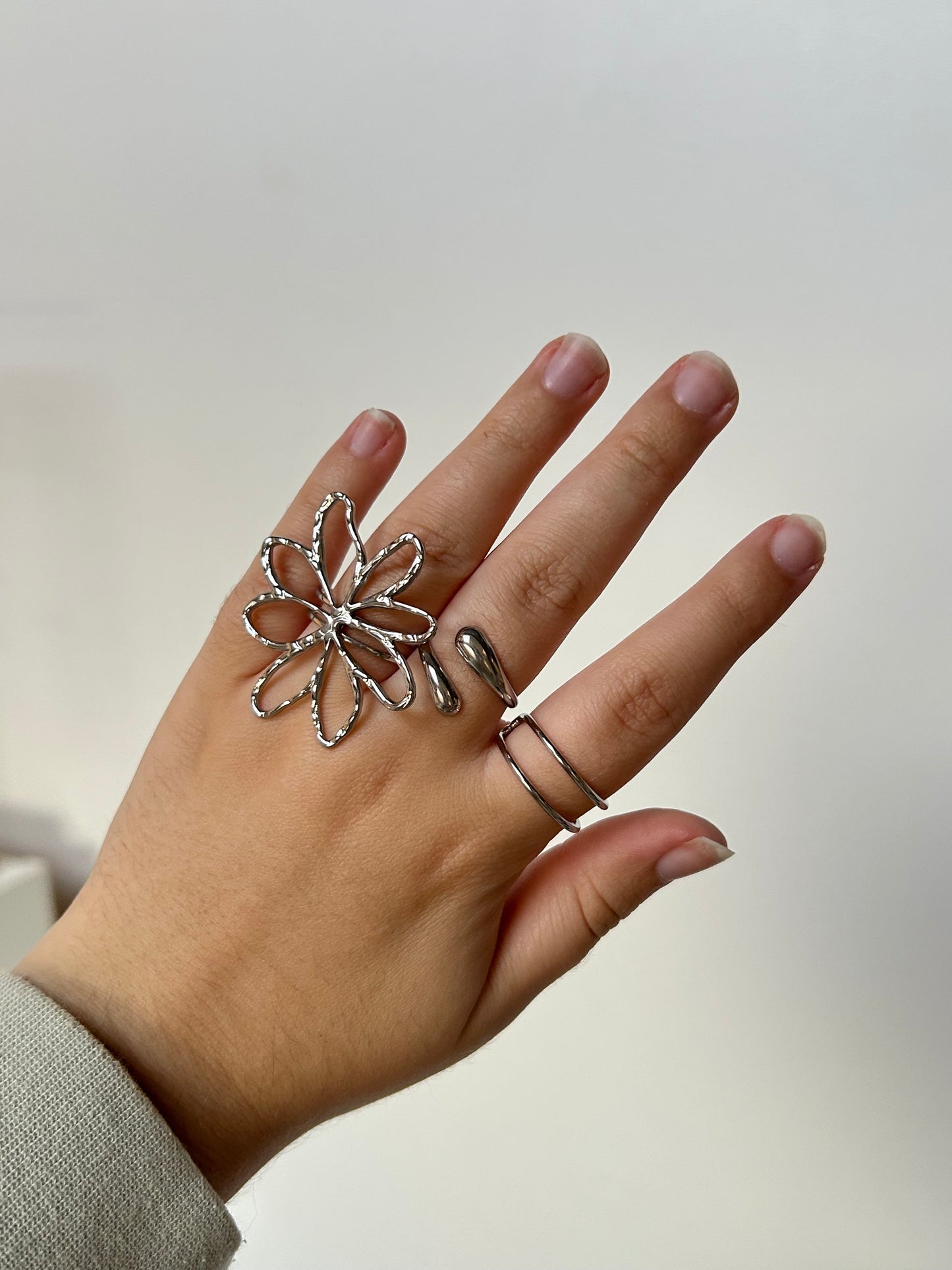 Double Teardrop Ring