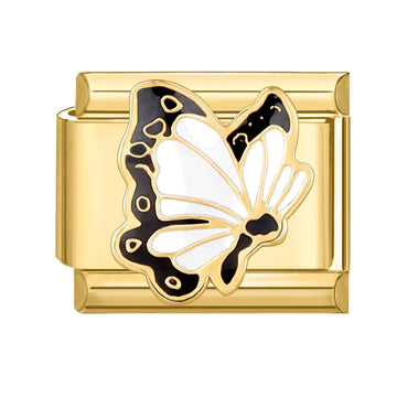 White Butterfly Italian Charm