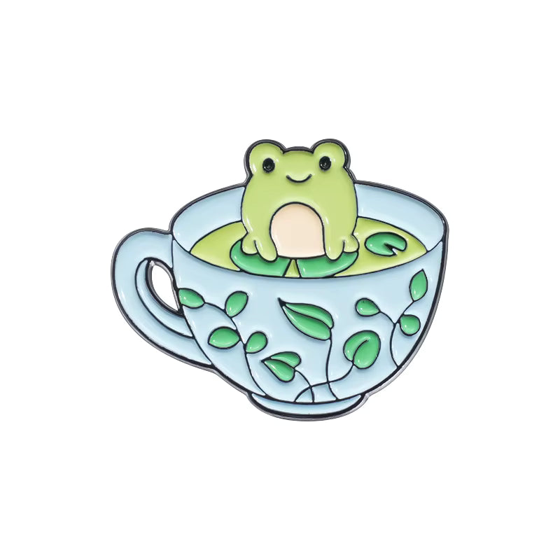Frog Tea Pin