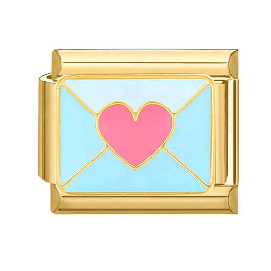 Heart Enveloppe Italian Charm