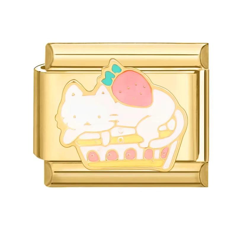 Cat Cake Italian Charm