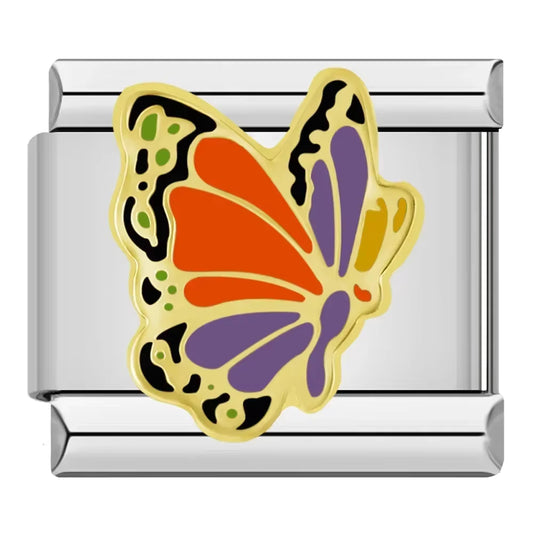 Multicolor Butterfly Italian Charm