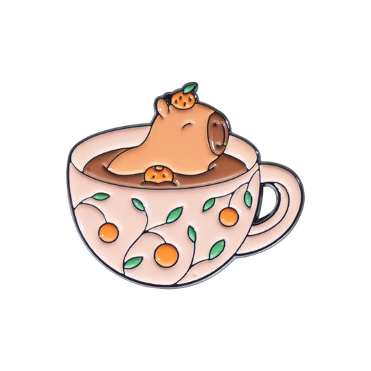 Capibara Tea Pin