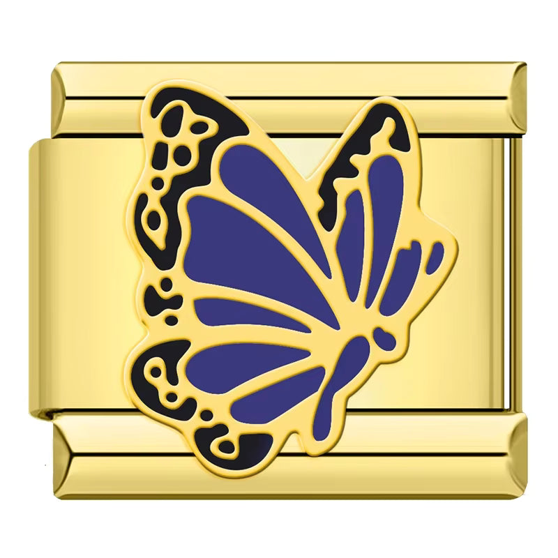 Blue Butterfly Italian Charm