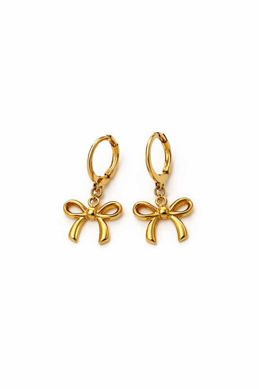 Small Bow Hoops Gold