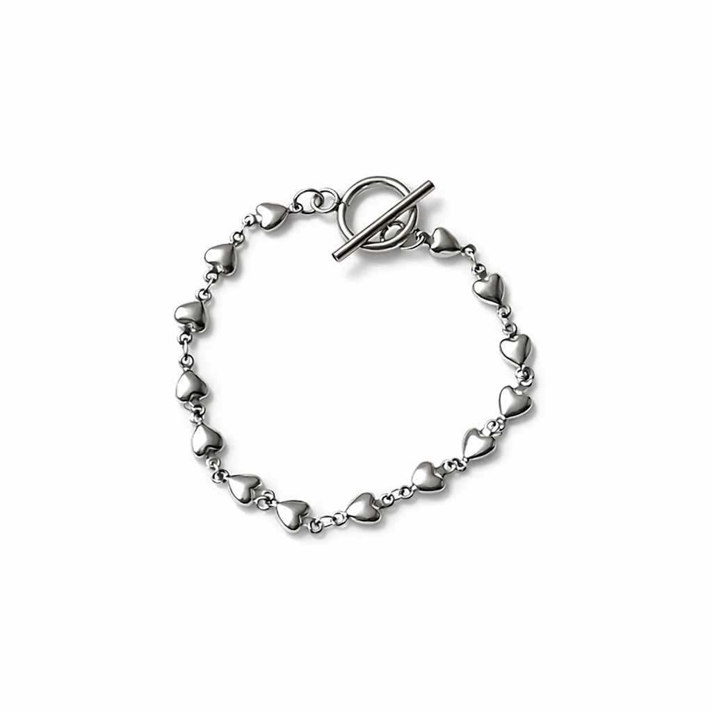 Hearts Bracelet Silver