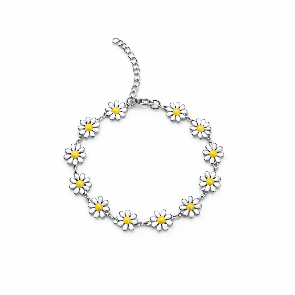 Flower Bracelet Silver