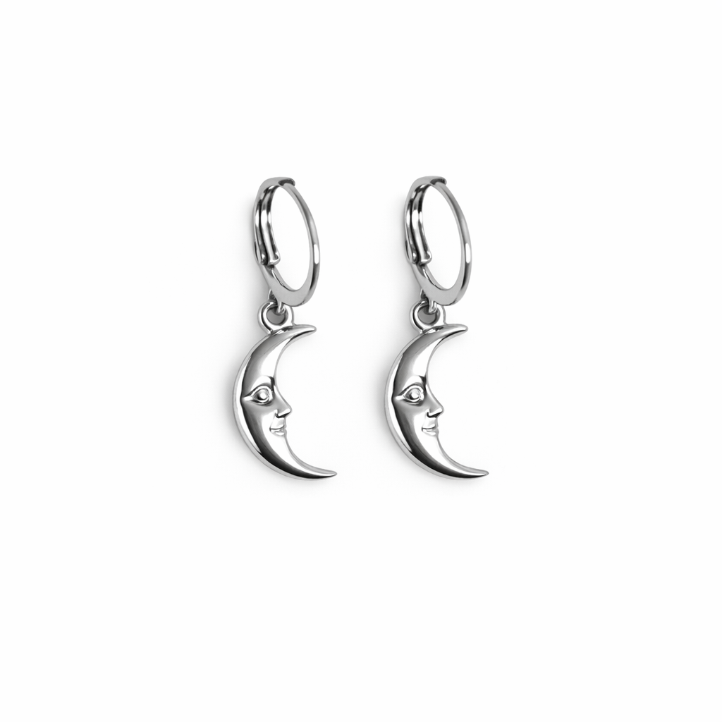 Moon Earrings Silver