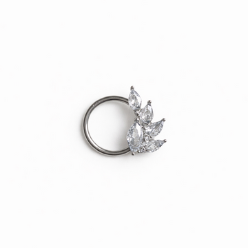 Crystal Wing Piercing Silver