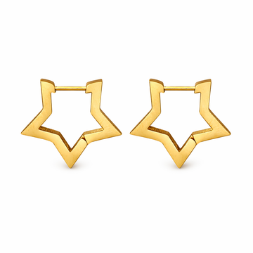 Star Hoops Gold
