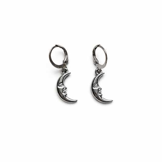Moon Earrings Silver