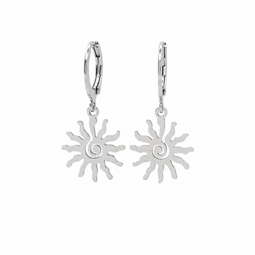 Funky Sun Earrings Silver