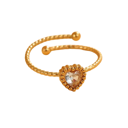 Clear Heart Ring