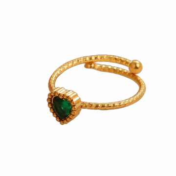 Green Heart Ring