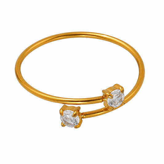 Double Crystal Ring