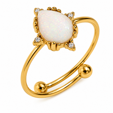 Pear Sparkly Ring