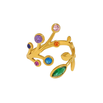 Colorful Leaves Ring