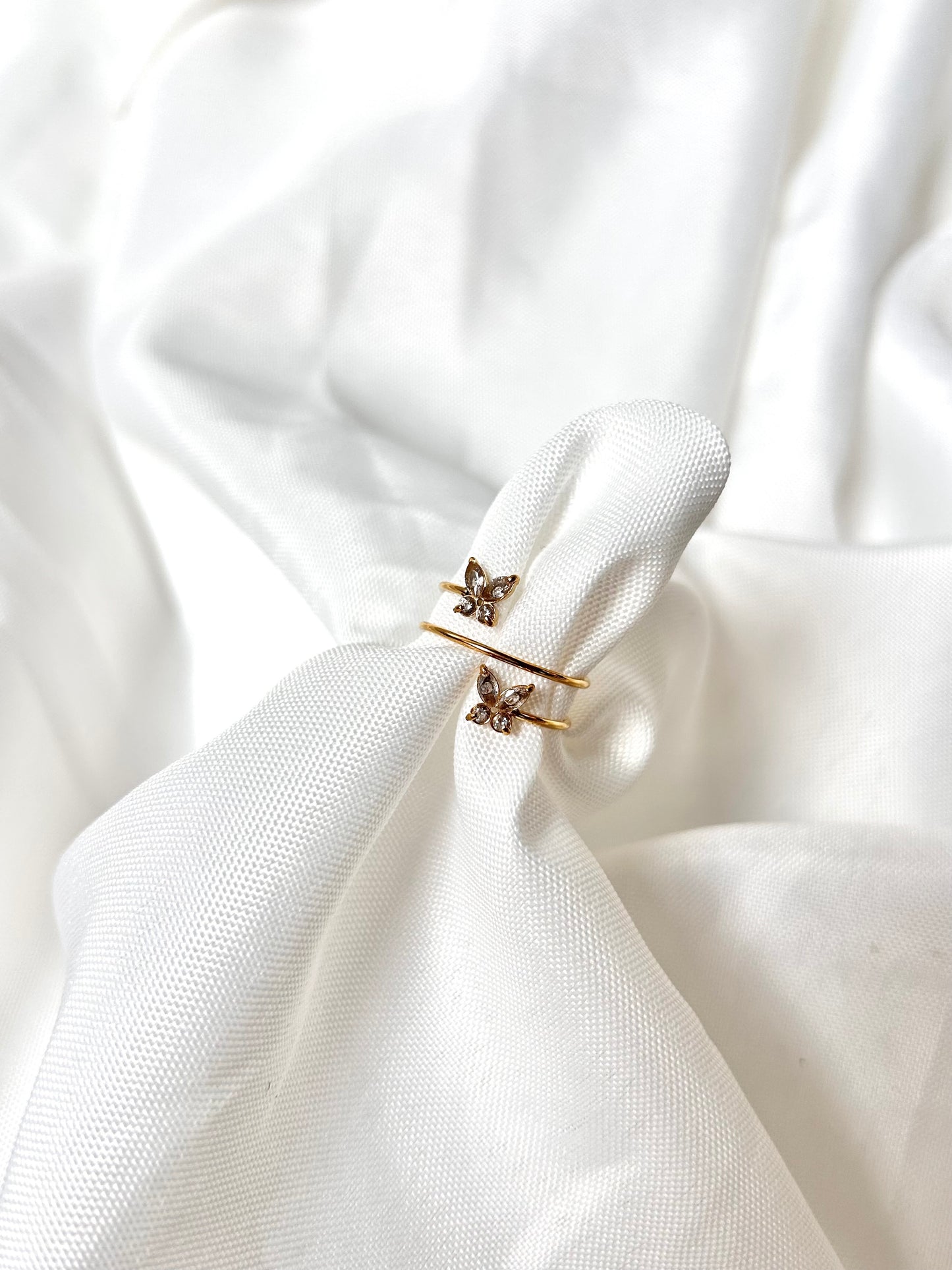 Crystal Butterfly Ring