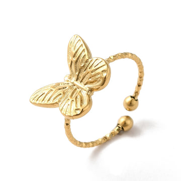 stainless steel butterfly ring