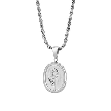 Flower Necklace Silver