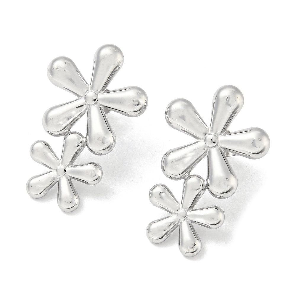 Statement Flower Studs Silver