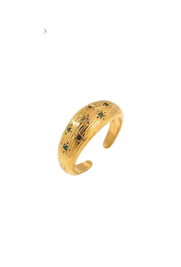 Multicolor Tiny Stars Ring