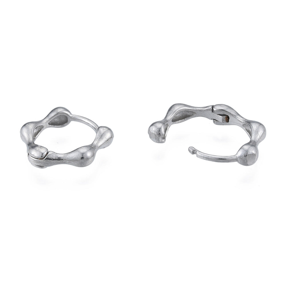 Bubble Hoops Silver