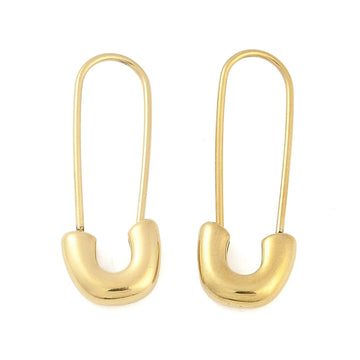 Safety Pin Earrings Gold