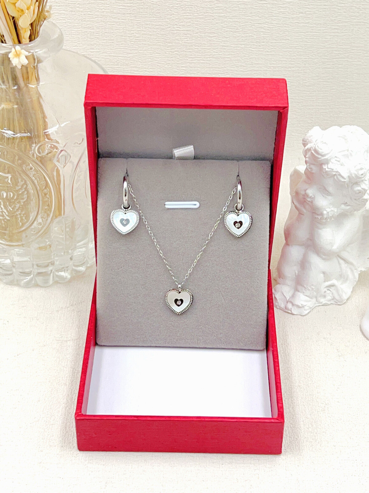 Heart Set Silver