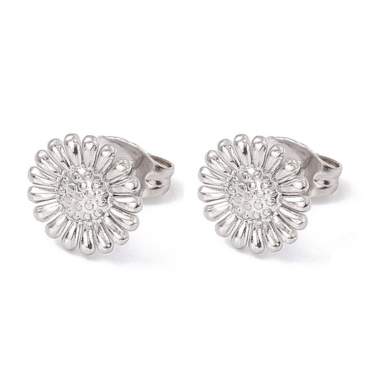 Sunflower Studs Silver