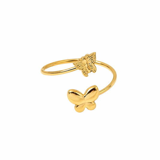 Double Butterfly Ring