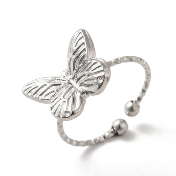 silver butterfly ring