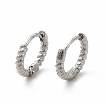 Mini Twisted Hoops Silver