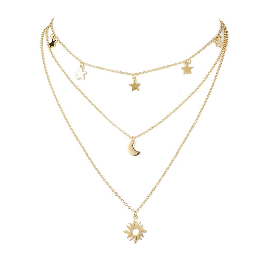 Starry Stacking Necklace Gold