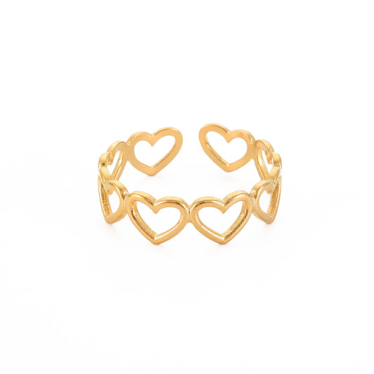 gold heart ring