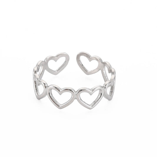 silver heart ring