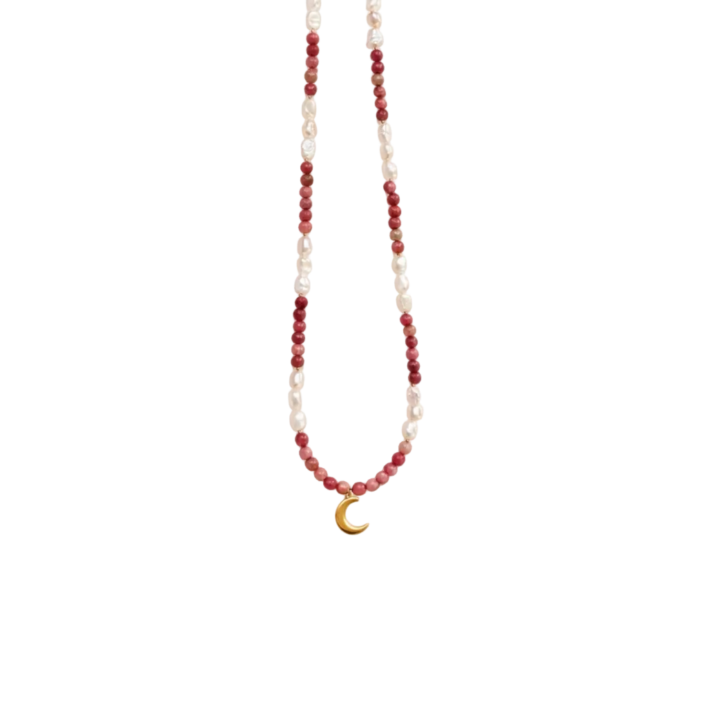 Rhodonite Pearl Necklace