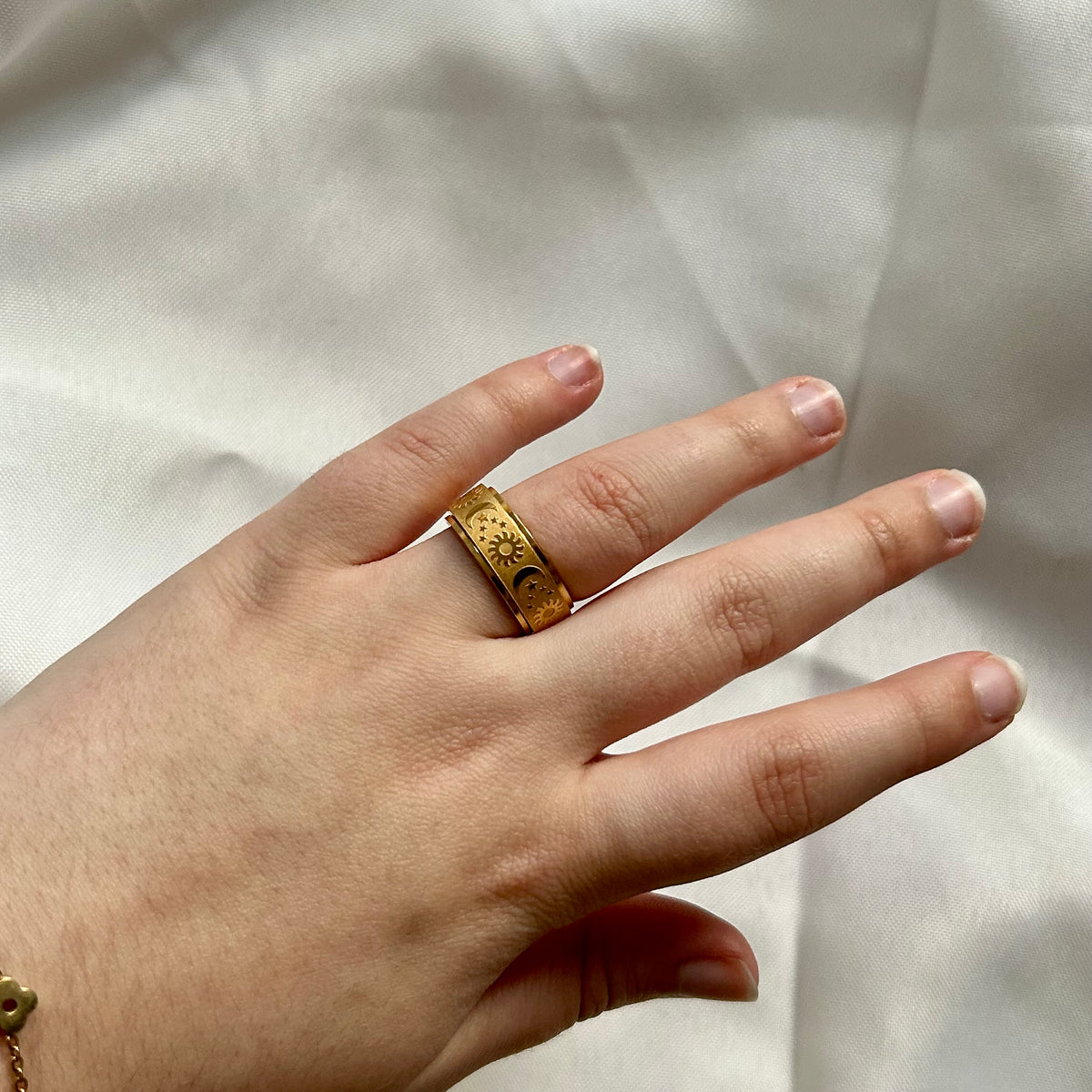 Gold Rotating Rings Spinning Ring Gold – Adore Your Jewellery